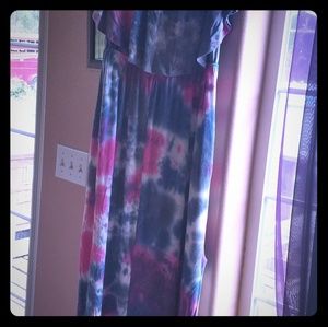 Tie-dyed maxi dress